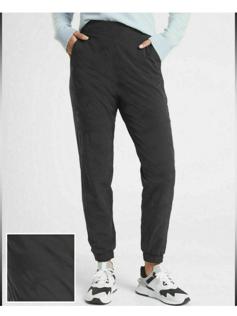 athleta brooklyn textured lined joggers 10